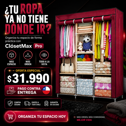 ClósetMax Pro - Organizador Portatil Closet Armario