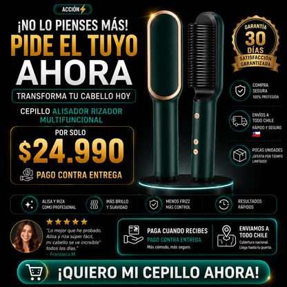 2-in-1 Hair Styling Brush Pro - Cepillo Alizador Risador Multifuncional