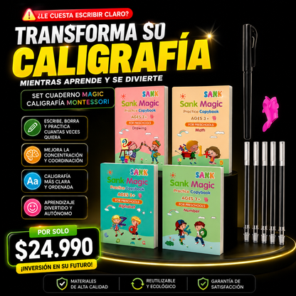 MagicWrite Montessori – Set Aprendizaje de Caligrafía Infantil