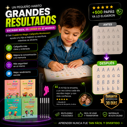 MagicWrite Montessori – Set Aprendizaje de Caligrafía Infantil